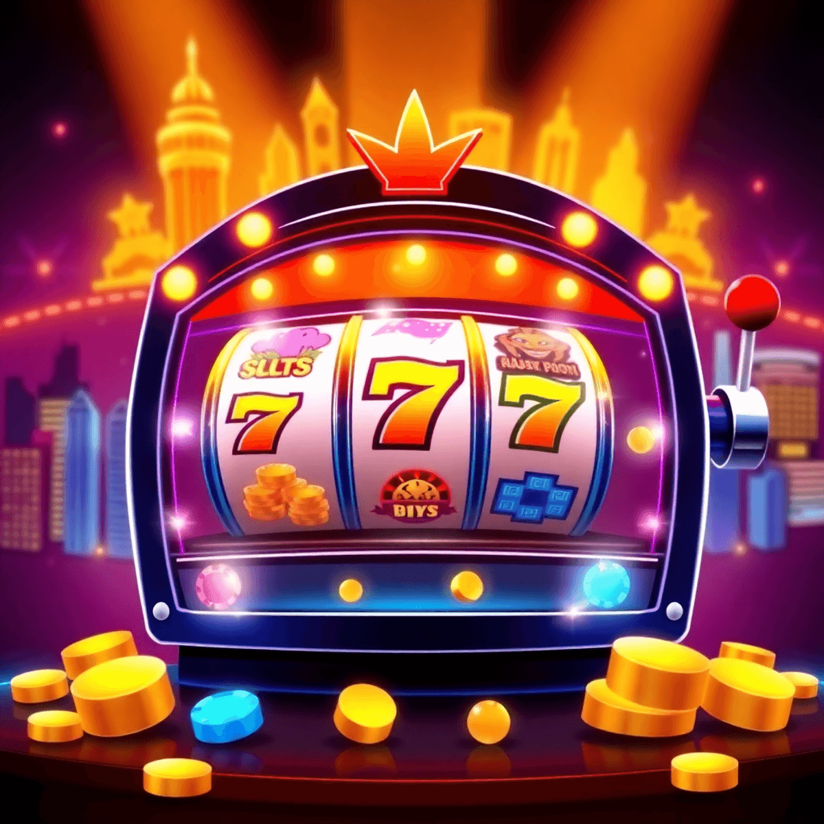 Colorful digital slot machine with spinning reels, classic symbols, glowing Australian landmarks, and icons for free spins and bonuses in a realist...